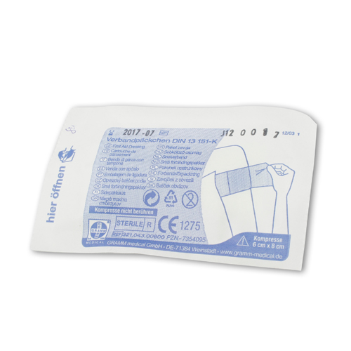 [49-341] Verbandpäckchen DIN 13151-K, 60x80mm, steril