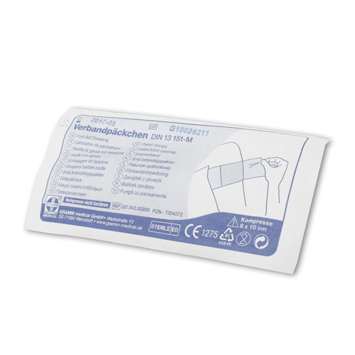 [2600804] Verbandpäckchen DIN 13151-M, 80x100mm, steril