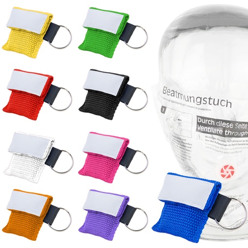 [311.6032] ABVK: Beatmungstuch im Schlüsselanhänger ohne Logo - Rot
