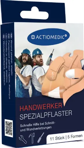 [2600844] ACTIOMEDIC® HANDWERKER Spezialpflaster Set, 11-tlg
