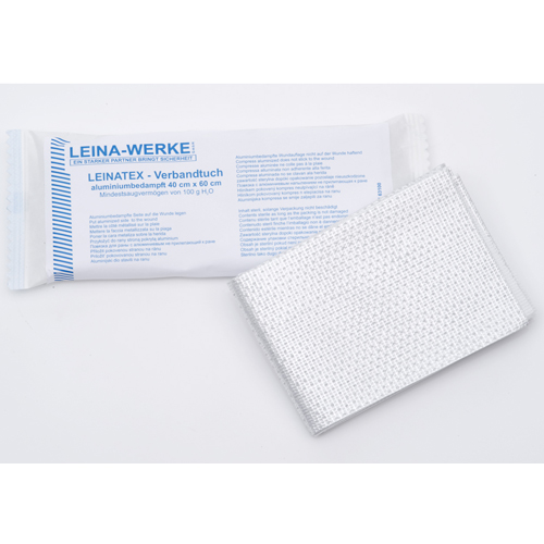[49-321] 40x60 cm Leinatex Verbandtuch, aluminiumbedampft,