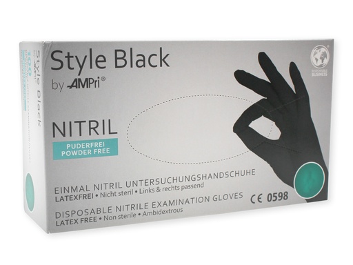 [10-80-L] Nitril Einmalhandschuhe, schwarz