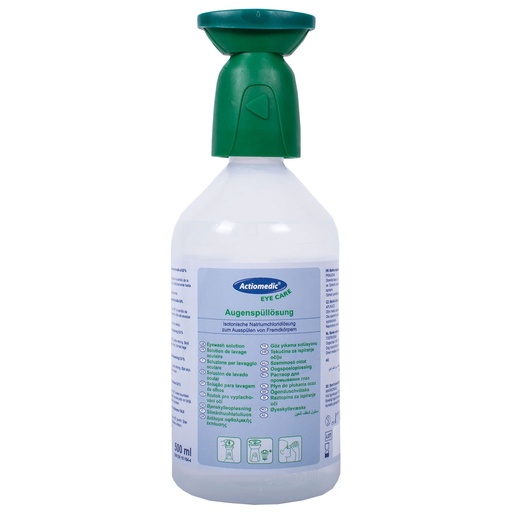 [74-102] Augenspülflasche NaCl 500 ml Spülkopf (gemäß DIN