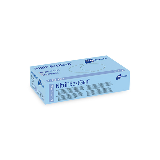 [nv-V830168-M] Nitril BestGen Gr.M blau puderfrei Handschuhe ,